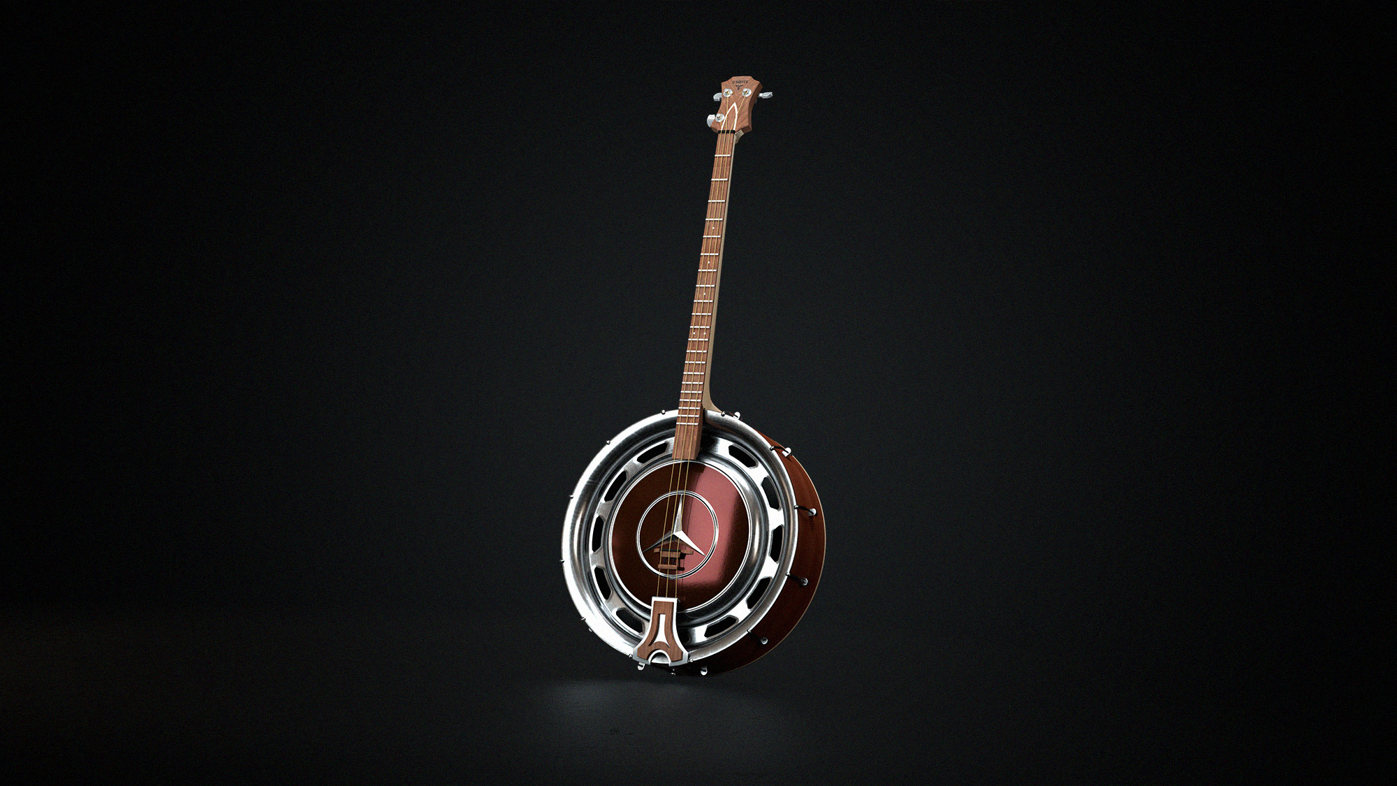 Mehrere 3Saiter Hubcap Guitars